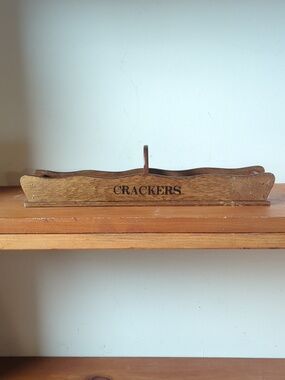 Vintage Wooden Cracker Caddy Serving Tray